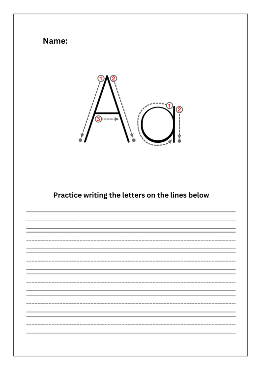 Alphabet Formation Booklet- Learn To Write Alphabets PDF